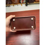 Handmade thickened vegetable tanned leather classic shell bag
